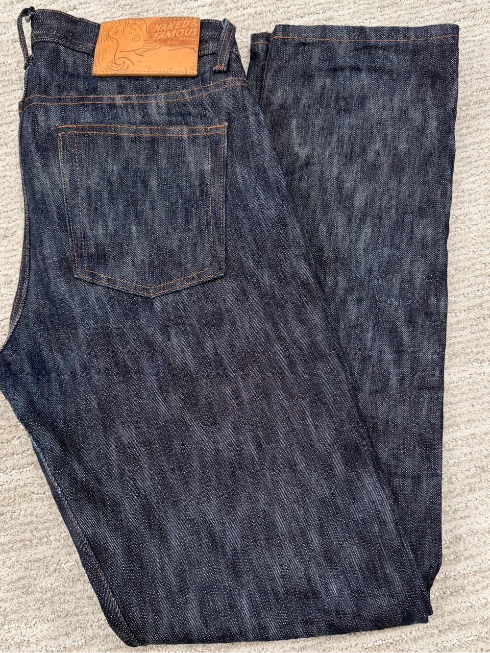 Naked & Famous Denim Weird Guy Dark Blue Jeans Style 101655603